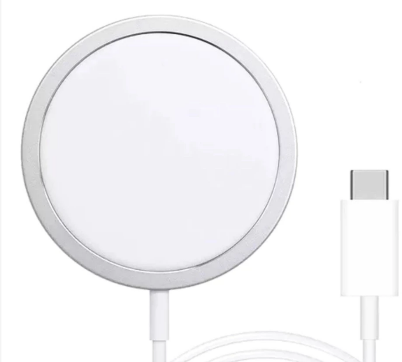 Carregador Magnético Cabo Indução Para iPhone / USB-C / 15W