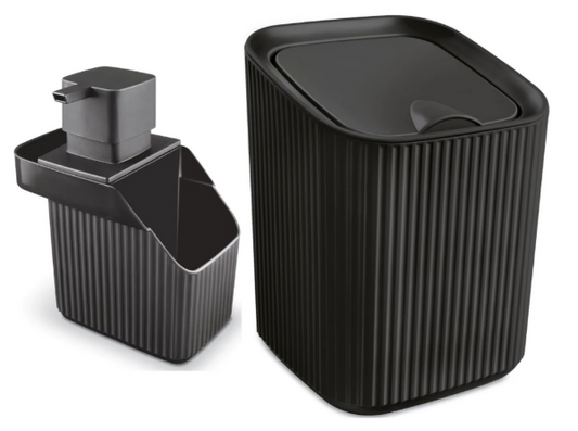 Kit Cozinha Porta Detergente e Lixeira 3L