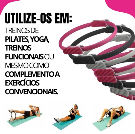 Anel de Pilates / Arco de Yoga Flexível Circulo