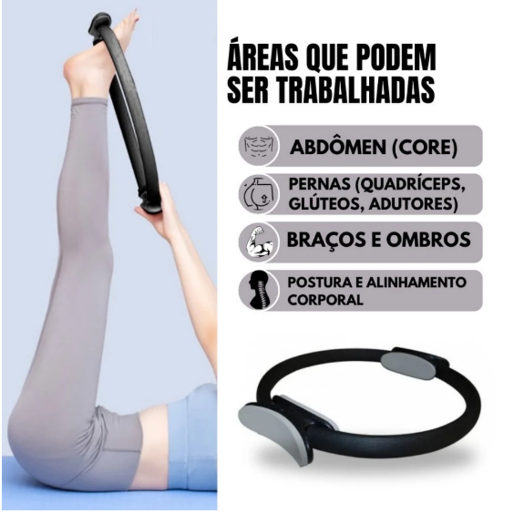 Anel de Pilates / Arco de Yoga Flexível Circulo