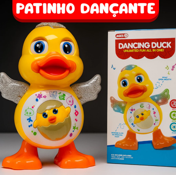 Brinquedo Pato infantil com movimento e música