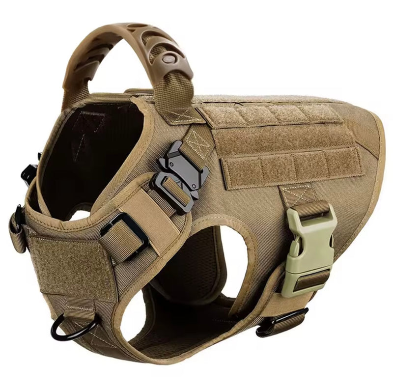 Colar Peitoral Tático Militar para Cães de Grande Porte