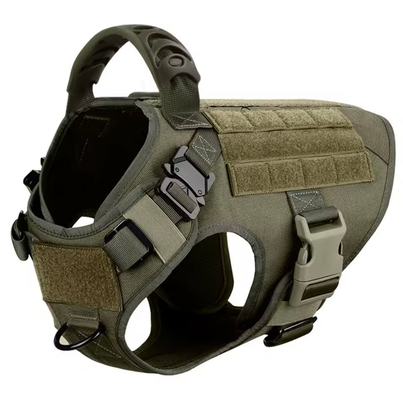 Colar Peitoral Tático Militar para Cães de Grande Porte