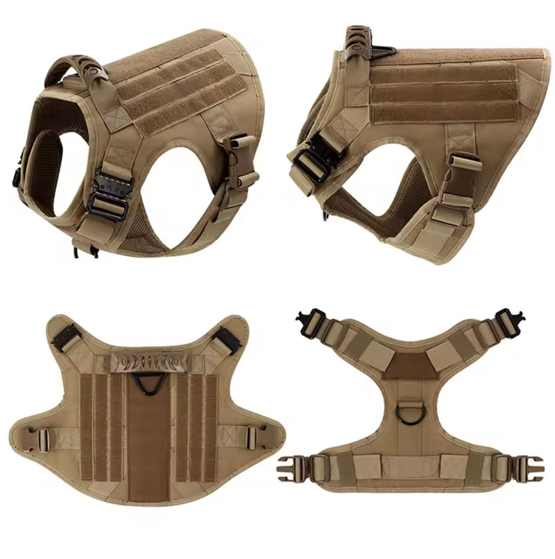 Colar Peitoral Tático Militar para Cães de Grande Porte