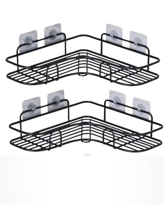 Prateleira de Canto Multiuso – Sem Furação (Banheiro, Lavanderia e Cozinha)