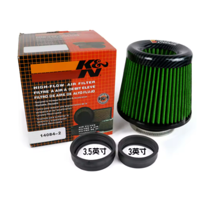 Filtro De Ar Esportivo K&n Duplo Fluxo Cônico Ajustável - 76MM 89MM 101MM (3 / 3,5 / 4 polegadas)