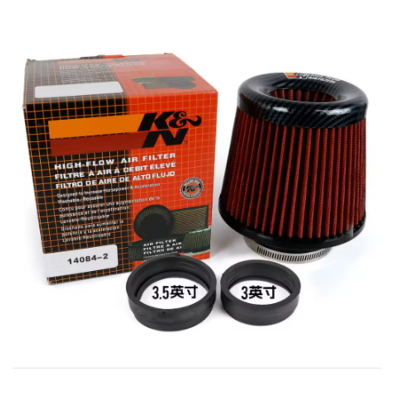 Filtro De Ar Esportivo K&n Duplo Fluxo Cônico Ajustável - 76MM 89MM 101MM (3 / 3,5 / 4 polegadas)